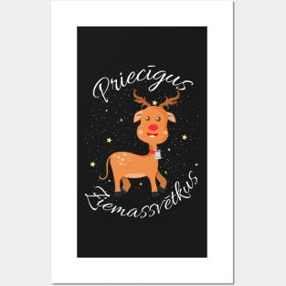 Happy christmas - priecīgus ziemassvētkus latvian Posters and Art